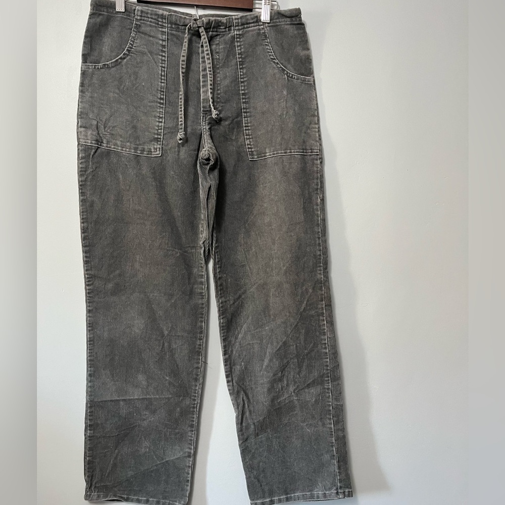 Vintage Corduroy Pants with Drawstring Waist